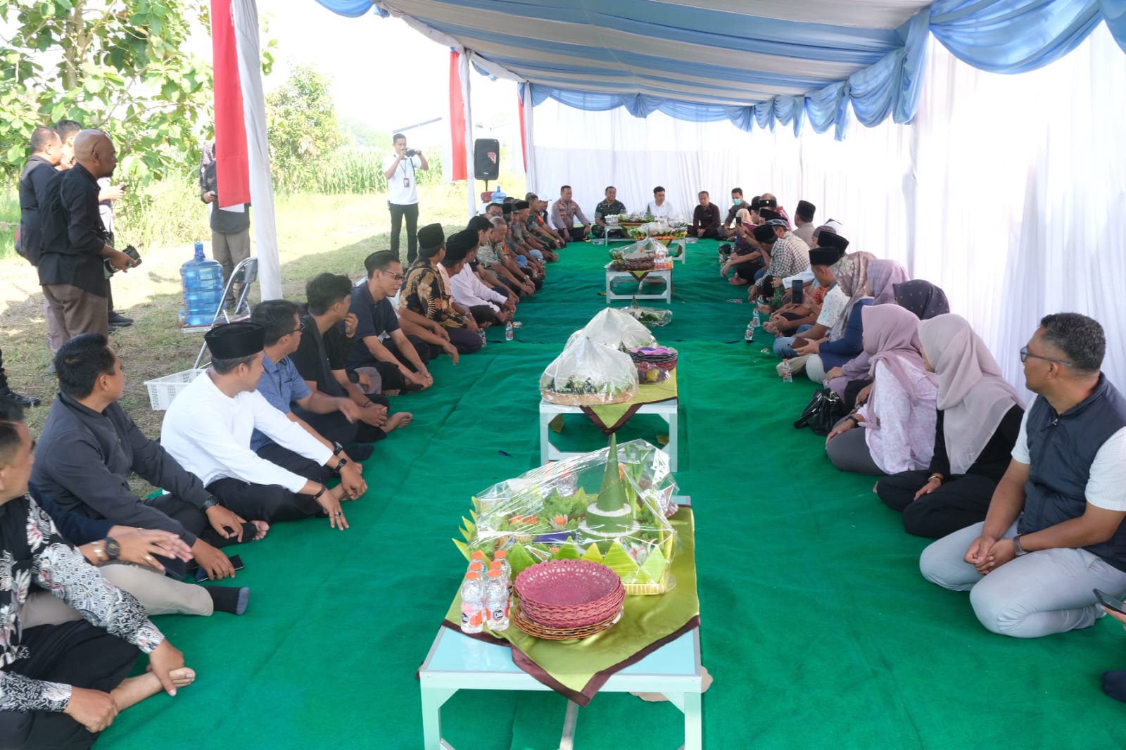 Akselerasi Pembangunan, Dandim 0808/Blitar Bersama Forkopimda Letakkan Batu Pertama Jembatan Garuda Sungai Ratu